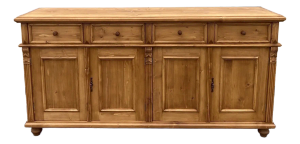 Pine Four Door Four Drawer Sideboard, Reproduction