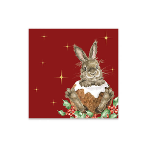 Wrendale Designs 'Merry Little Christmas' Rabbit Cocktail Napkins