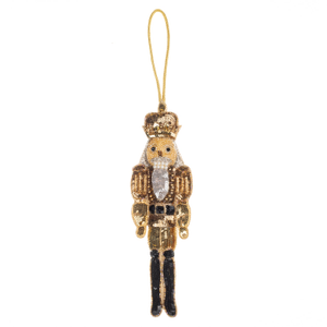 Extra Large Christmas Gold, Silver & Black Nutcracker Decoration