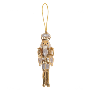 Extra Large Christmas Gold & Silver Nutcracker Decoration