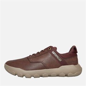 Caterpillar Mens Hex Lite Leather Shoes Deep Mahogany Confidence