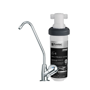 Quick Twist Undersink Water Filter System With Long Reach Led Faucet Lead Free [313847]