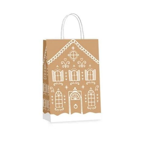 Vandoros - Gingerbread House Gift Bag w/Twisted Handle Large 35cm