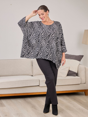 Aurora Fine Knit Top - Black