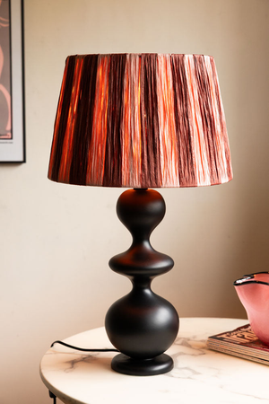 Raffia Pink & Red Stripe Easyfit Lampshade