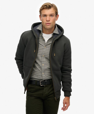 Felpa con Zip Foderata in Borg