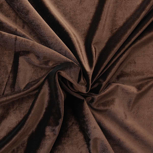 Tissu velours stretch - Marron
