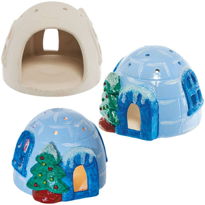 Teelichthalter Iglu aus Keramik