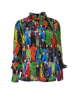 Multicolor Heroes Necktie Shirt (L)