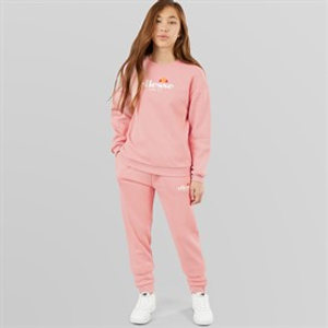 Ellesse Junior Girls Paige Sweatshirt And Joggers Pink