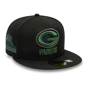 Green Bay Packers NFL Rivals Black 59FIFTY Fitted Cap