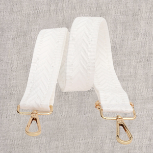 Sangle de sac chevrons avec mousquetons - Blanc