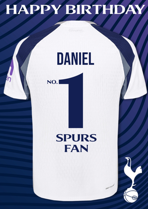 Tottenham Hotspur FC Number 1 Fan Birthday Card