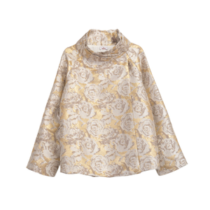 White Coat With Floral Print (XXL)
