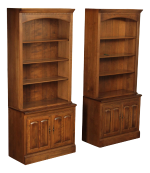 Ethan Allen Vintage Pair Of Maple Bookcases