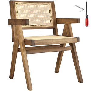 Sedia da pranzo Lissy con intreccio viennese, stile boho