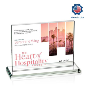 Emperor Full Color Made in USA (Horiz) Rectangle Crystal Award