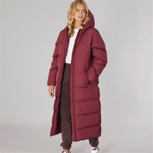 Bench Womens Elli Maxi Length Waterproof Jacket Cordovan