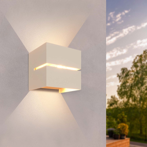 Applique Murale LED - 3W - 3000K - Beige - IP54 - Deux Faces - Convient pour Intérieur et Extérieur