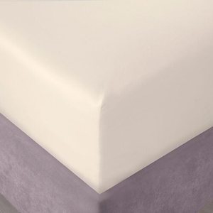4FT BED FITTED SHEET 200 Threadcount Cotton Cream 1O