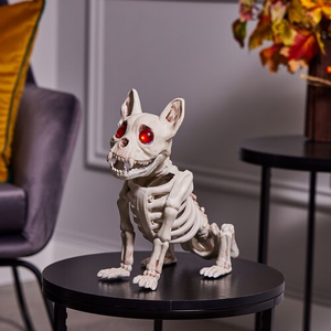 Dog Skeleton with Red Eyes