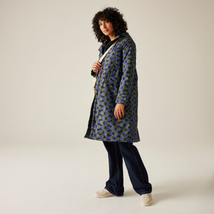 Regatta Womens Orla Long Length Waterproof Jacket - 18 / Frilly Flower Blue
