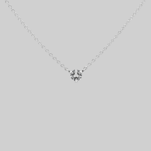 VEIL. Gothic Trefoil Glass Necklace - Silver
