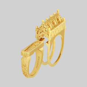 SACRARIUM. Secret Tomb Double Ring - Gold - Gold / Large