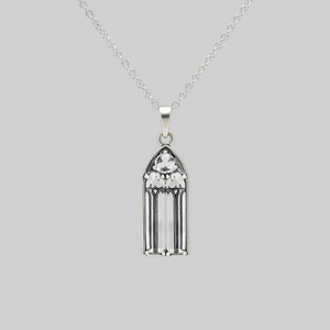 CLERESTORY. Cathedral Glass Window Necklace - Silver - Silver