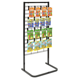 Black Multi Merchandiser Display with 16 peg hooks