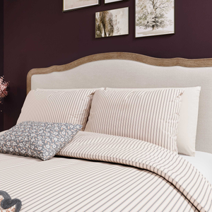 Ticking Stripe Duvet Cover SET, Graphite/Copper