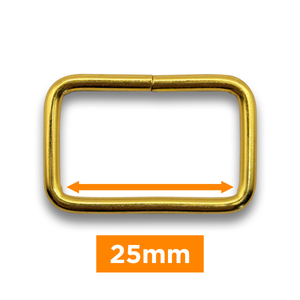 Boucle rectangulaire - Or 25 mm