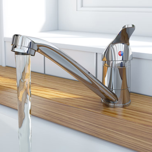 Clarity Chrome Single Lever Kitchen Sink Mixer Tap with Swivel Spout