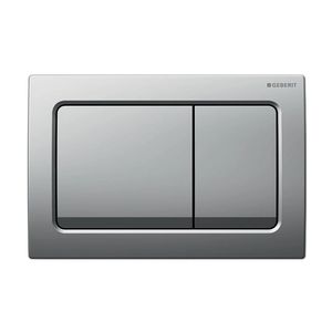 Geberit Alpha01 Square Dual Flush Plate - Matt Chrome