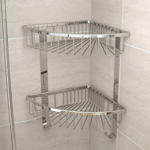 Accents Options 2-Tier Corner Wire Shower Caddy