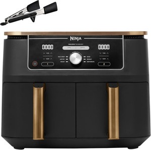 Ninja AF400UKCP MAX Dual Zone Air Fryer 9.5L 2 Drawers 6-in-1 Non-stick 2470w