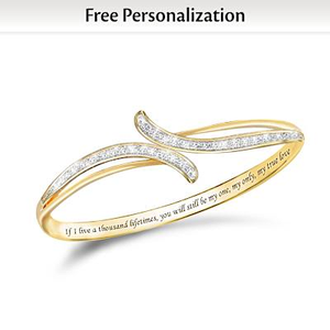 Genuine Diamond Love Beyond Time Personalized Bracelet