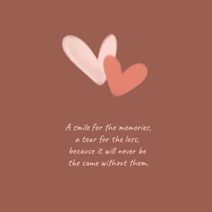 Minimalist Double Heart Sympathy Card