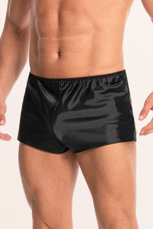 Men's Satin Silky Shorts - Black