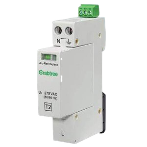 Crabtree SBT2SPD3W 1 Starbreaker Single Pole SPD Device Type 2 L/N/PE