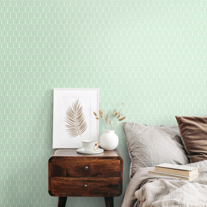 Hoopla Walls Retro Arch Mint Green Wallpaper - HWA1070W