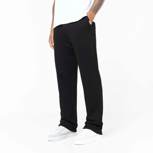 Loose Fit Open Hem Jogger | Black