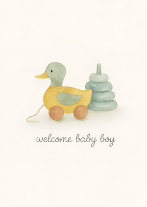 Welcome Baby Boy Card