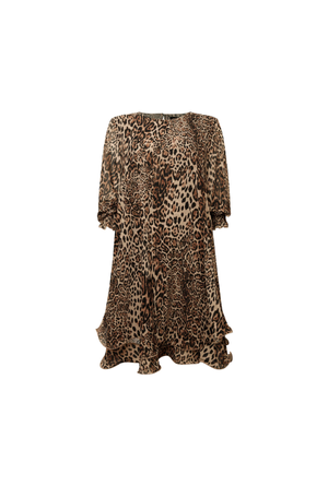 Leopard Wave Hem Dress (S)