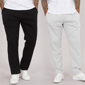 French Connection Mens FC Two Pack Open Joggers Black/Light Grey Marl