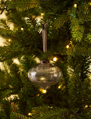 Oakfield Christmas Drop - Recycled Glass, Truffle, Set of 3