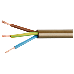 2183Y Gold 3 Core PVC Insulated & Sheathed Flexible Circular Cable 3A 0.75mm 100m Reel