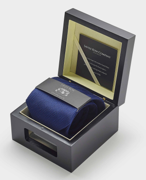 Navy Silk Tie in Gift Box