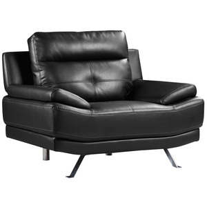 Outlet Islington Leather Black Armchair