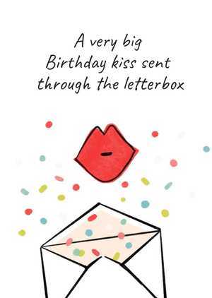 A Very Big Birthday Kiss Card